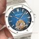 Swiss Copy Audemars Piguet Royal Oak Extra-Thin Tourbillon Blue Dial Watch 2924 Movement (7)_th.jpg